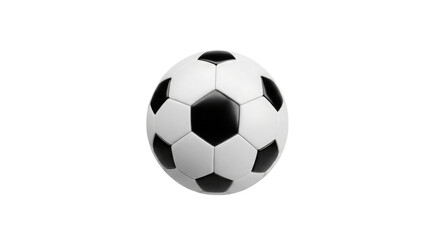 Fototapeta premium White and black soccer ball isolated on a transparent background