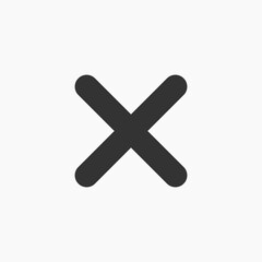 Obraz premium Minimalist black cross icon vector