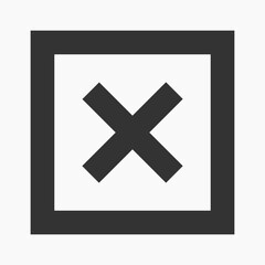 Fototapeta premium Minimalist black cross icon vector