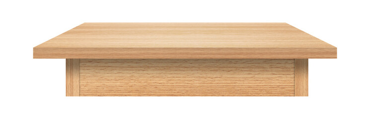 set of empty table made from old pine wood isolated on white background for display or product