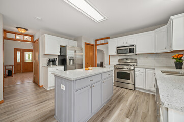 Fototapeta premium Modern Kitchen Interior with Clean Design