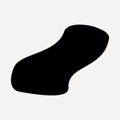 Abstract black organic shape design. vector