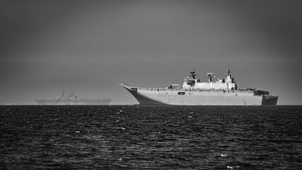 USS Tripoli (LHA-7) & L61 Juhan Carlos (L61) © Jacek