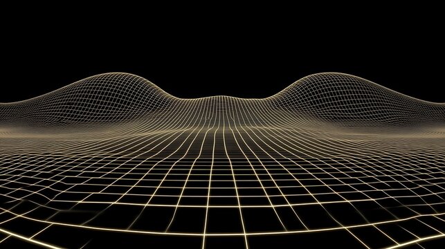 Abstract grid landscape (2) - Powered by Adobe