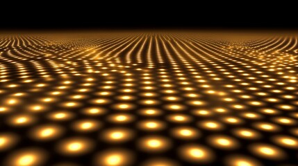 Abstract glowing golden grid pattern