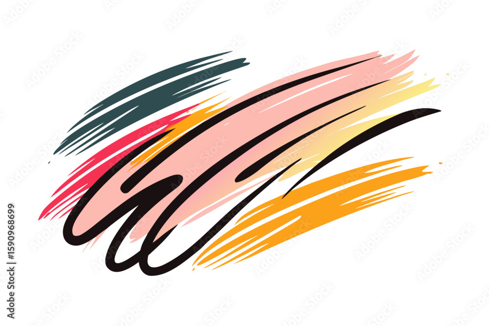 Poster abstract colorful streaks background for modern graphic design projects, ideal for artistic overlays