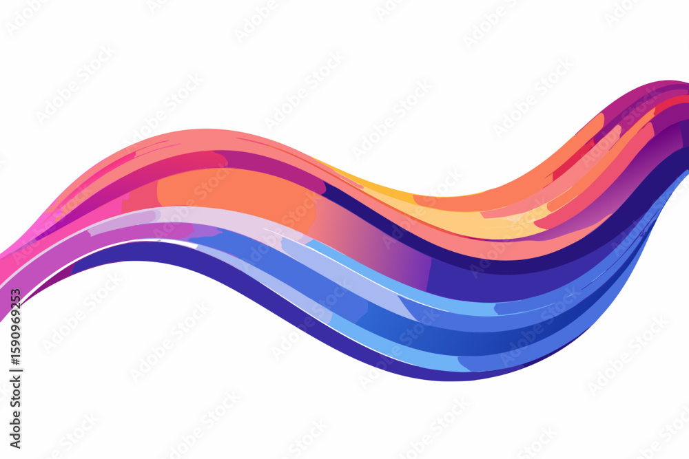 Aufkleber dynamic colorful ribbons create a flowing wave effect, perfect as a background element or design acc