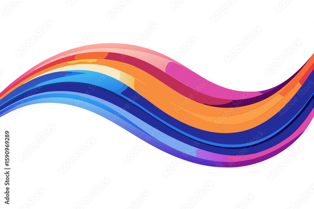 Poster dynamic colorful wave design creates a modern abstract graphic, perfect for adding visual interest t