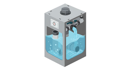 Obraz premium Grease Interceptor Flat Art Isolated on White Background