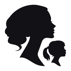 A Side Profile Silhouette Of A Woman S Face 