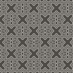Seamless pattern with abstract geometric ornament. Repeating sample figure and line
