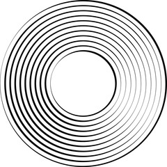 Fototapeta premium Concentric circles. Round line pattern