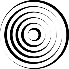 Concentric circles. Round line pattern