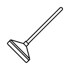 Line art of wall scraper vector on white background