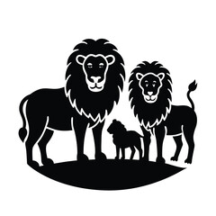 Lions Resting Calmly Beside Sheep