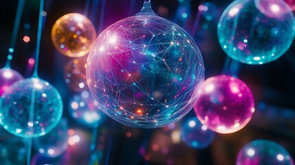 Colorful glowing orbs