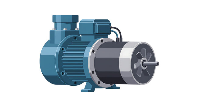 Electric water pump isolated on white background