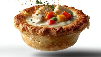 Delicious chicken pie with flaky crust and savory filling.