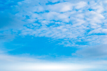 Panorama of cloud clear sky background for summer vacation concept at ocean and summer sea water...