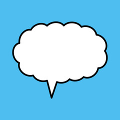 Thought bubble thinking cloud vector icon for apps and websites