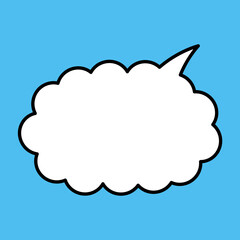 Thought bubble thinking cloud vector icon for apps and websites