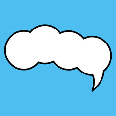 Thought bubble thinking cloud vector icon for apps and websites