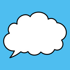 Thought bubble thinking cloud vector icon for apps and websites