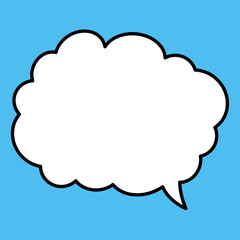 Fototapeta premium Thought bubble thinking cloud vector icon for apps and websites