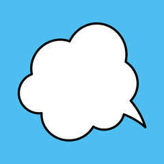 Thought bubble thinking cloud vector icon for apps and websites
