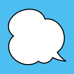Thought bubble thinking cloud vector icon for apps and websites
