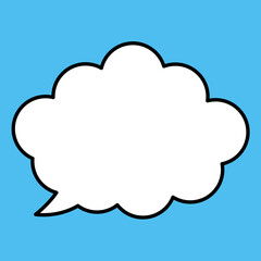 Thought bubble thinking cloud vector icon for apps and websites