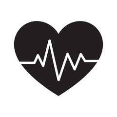 Heartbeat Pulse Symbol Illustration a Vital Sign of Life Heart Health and Wellness Medical Design for Healthcare
