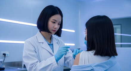 Vaccination Procedure in Modern Clinic.