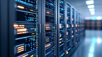 Server racks in a data center