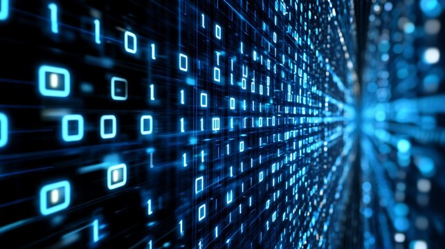 Binary code tunnel effect