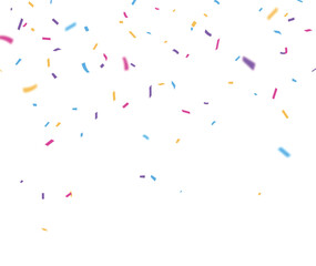 Colorful confetti banner background. birthday, holiday, advertising and party design element