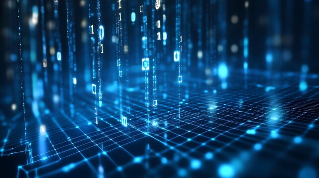 Abstract digital network with binary code
