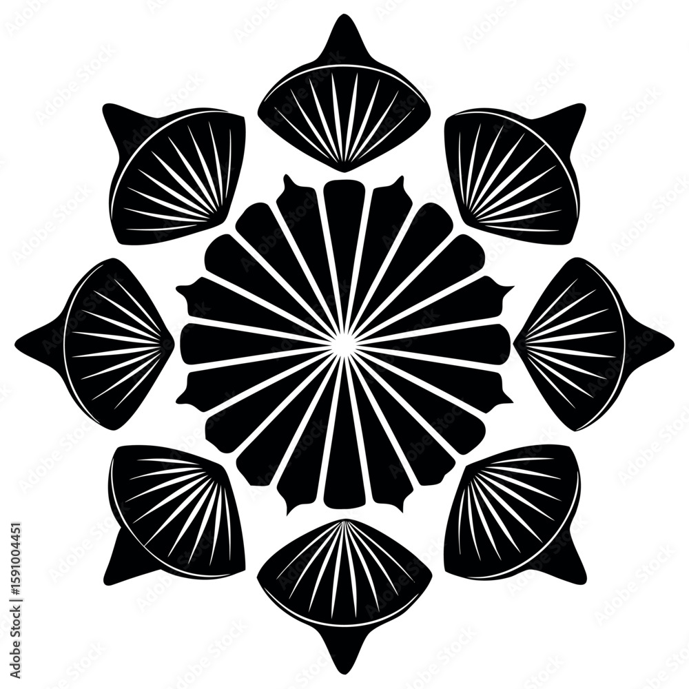 Poster abstract geometric pattern with vibrant cmyk colors and clean lines