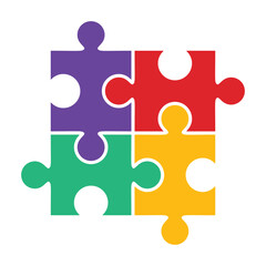 four colorful puzzles
