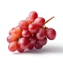 Fototapeta premium Fresh Red Grapes Bunch on White Background Perfect for Healthy Eating, Fruit Recipes, and Natural Snack Concepts