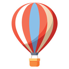 Fototapeta premium Whimsical hot air balloon with a shiny cartoon like appearance