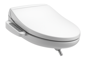 Self-cleaning bidet toilet seat with automatic nozzle sanitation for a high-tech bathroom experience.