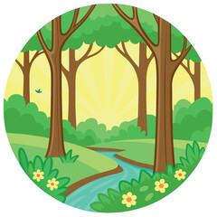 Artistic nature and animal illustration with vibrant colors and classic fonts