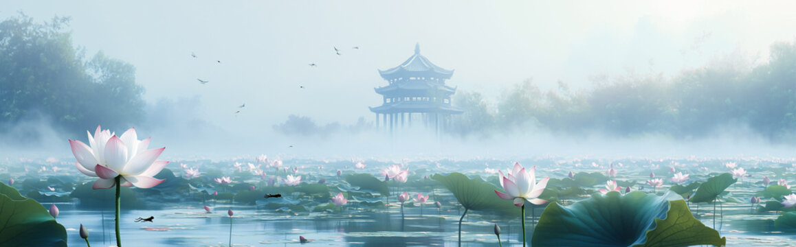 Lotus pond pavilion - Powered by Adobe