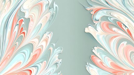 Abstract art, flowing paint