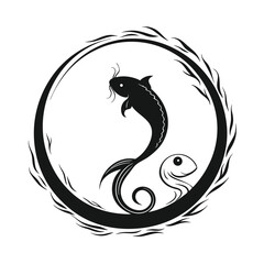 Black enso zen circle on white background, Adobe Illustrator Artwork
