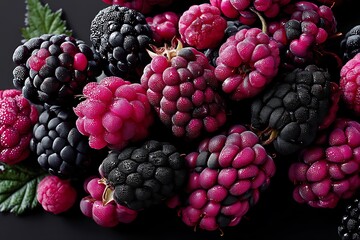 A vibrant collection of fresh blackberries, showcasing their rich color and natural beauty, ideal for culinary and health projects.