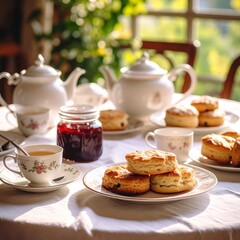 Elegant Scones Afternoon Tea Teapot Set