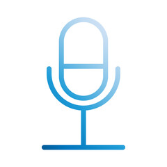 Microphone Gradient Icon. Editable Stroke. Can be used for website UI and mobile apps.
