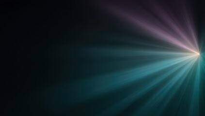 Fototapeta premium Radiant lightburst radiating from center, gradient of teal and mauve
